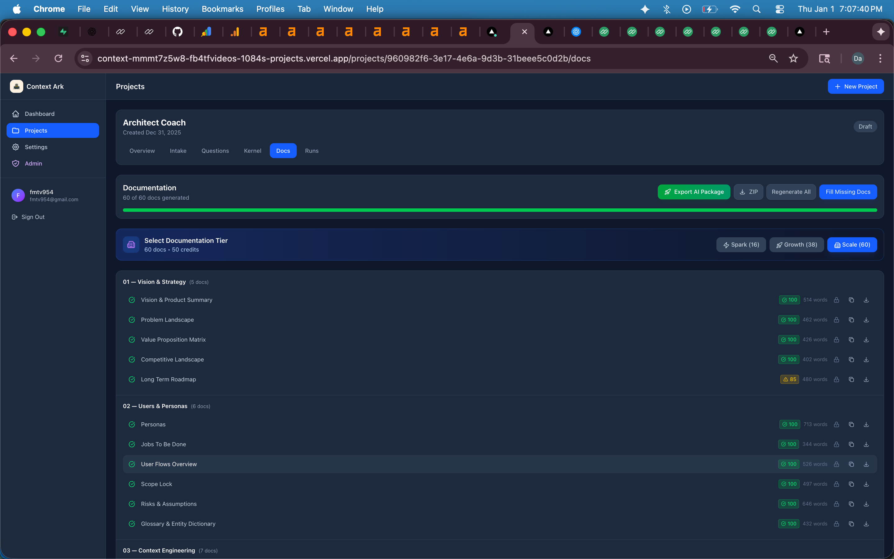 Context Ark Generated Doc List